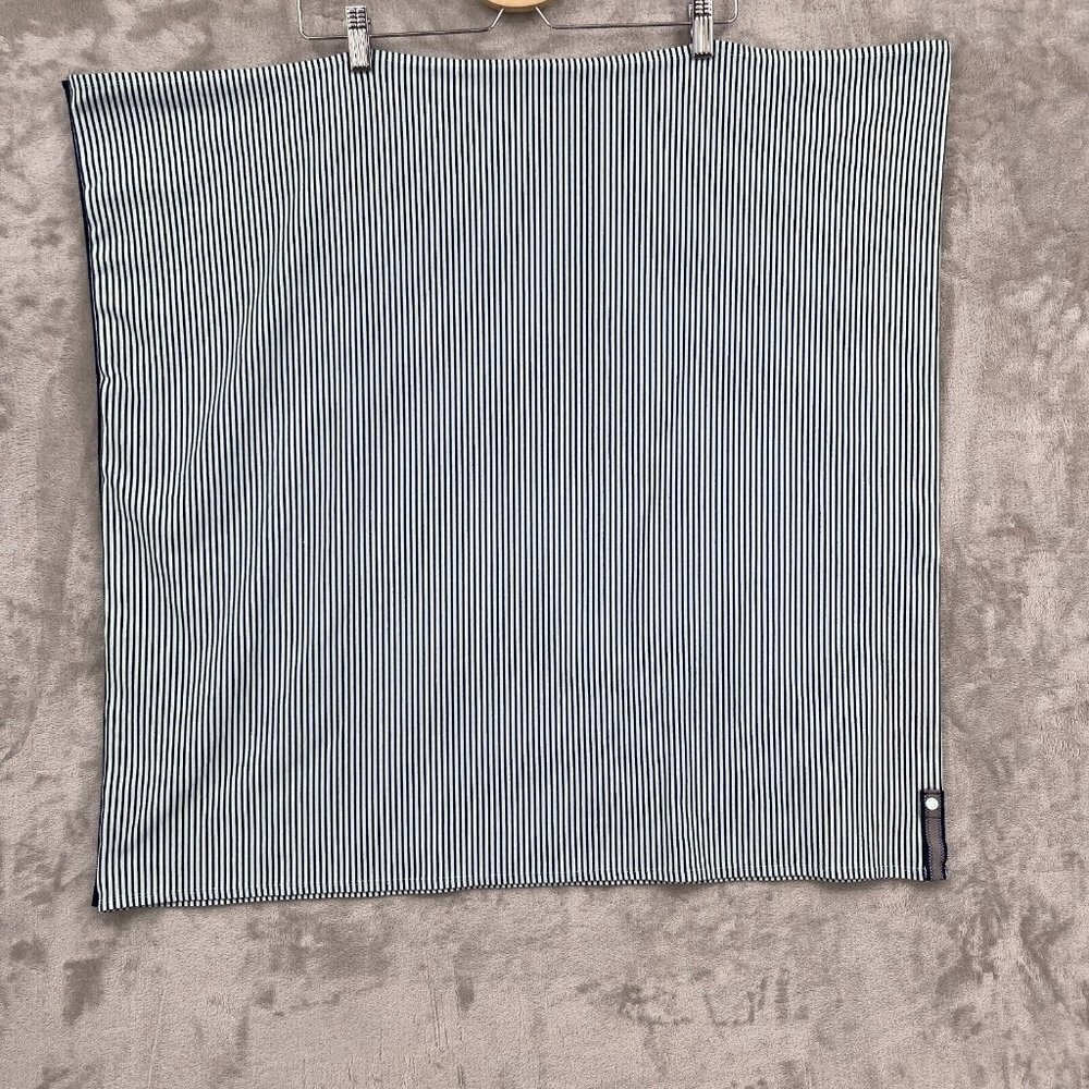 Lululemon Vinyasa Scarf Hyper Stripe Sea Mist Hero Blue Stripe Wrap Stretch Snap - Picture 4 of 7
